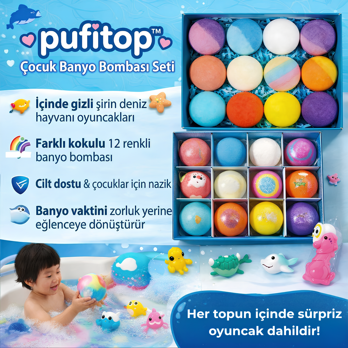 Pufitop - Çocuğunuza banyoyu sevdirin!